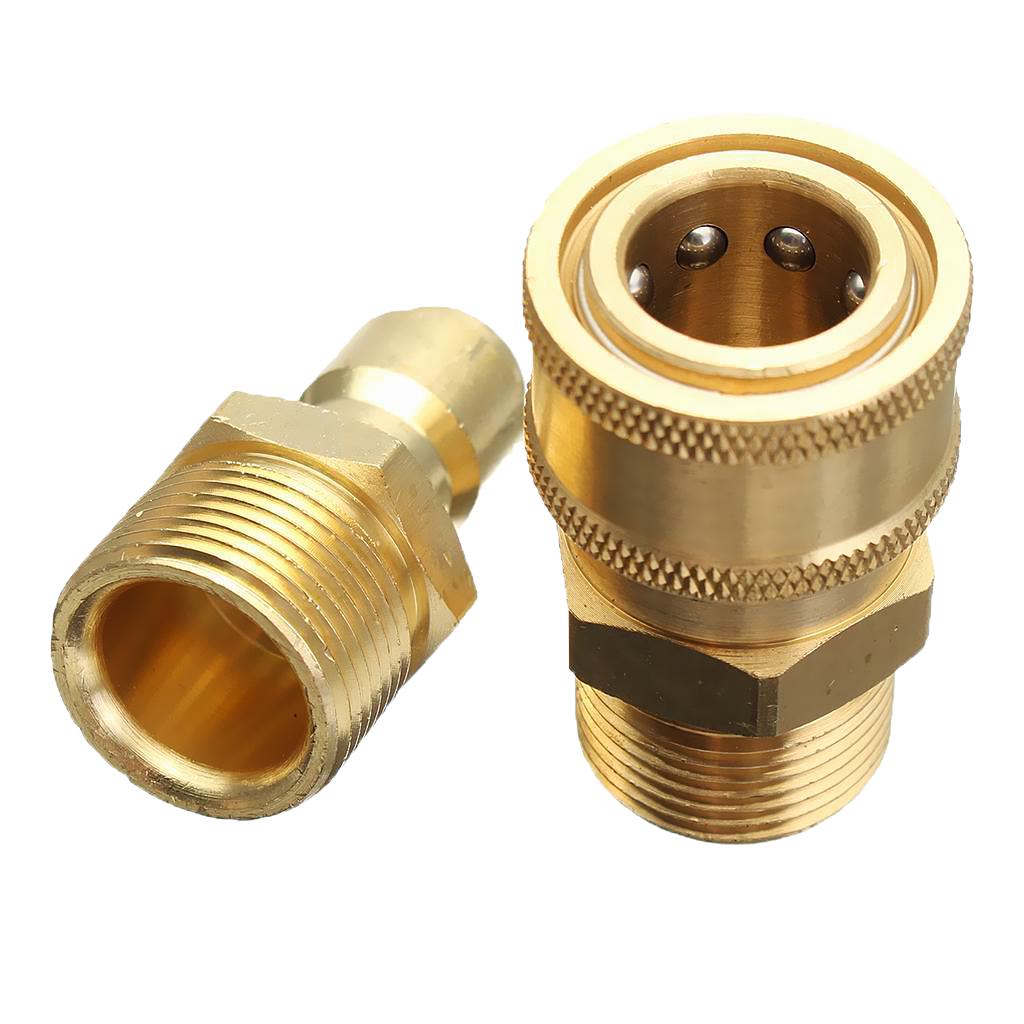 1 Pair M22 Quick Release Pressure Washer Adapter Connecter Coupling 14.8MM