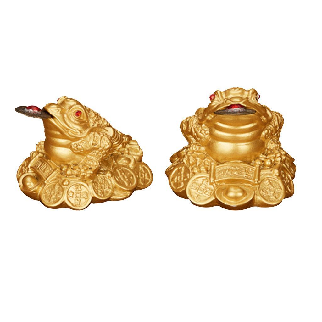 Feng Shui Rana Ornamento Lucky Fortune Salvadanaio Porta Moneta Oriental