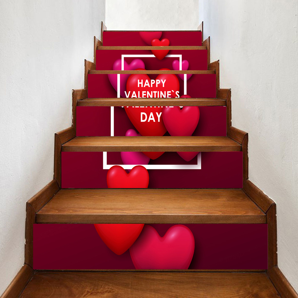 Stair Decals Wall Sticker Arts Stickers Vinyl Home Decor Valentine's Day #3