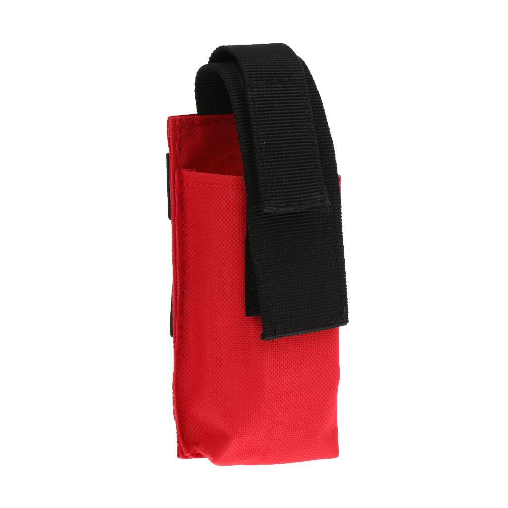 Outdoor Tactical Tourniquet Pouch with Medical Shears Slot Red
