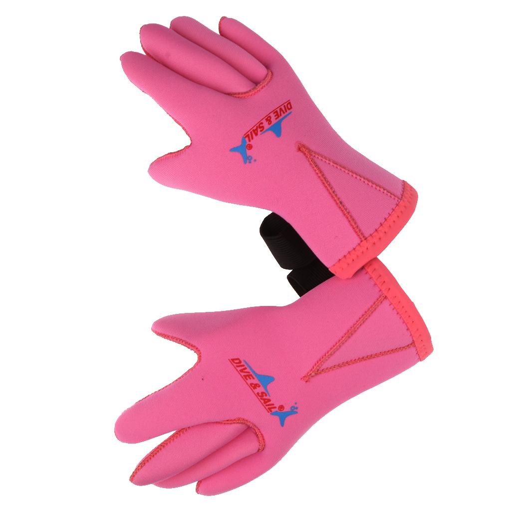 Children Kids 3mm Neoprene Scuba Diving Swimming Surf Wetsuit Gloves XL Pink