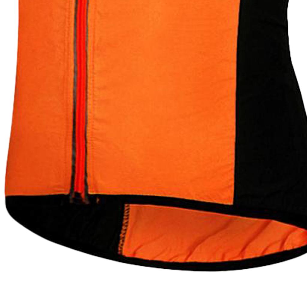 Unisex Reflective Bike Cycling Windproof Vest Running Sports Coat XL Orange