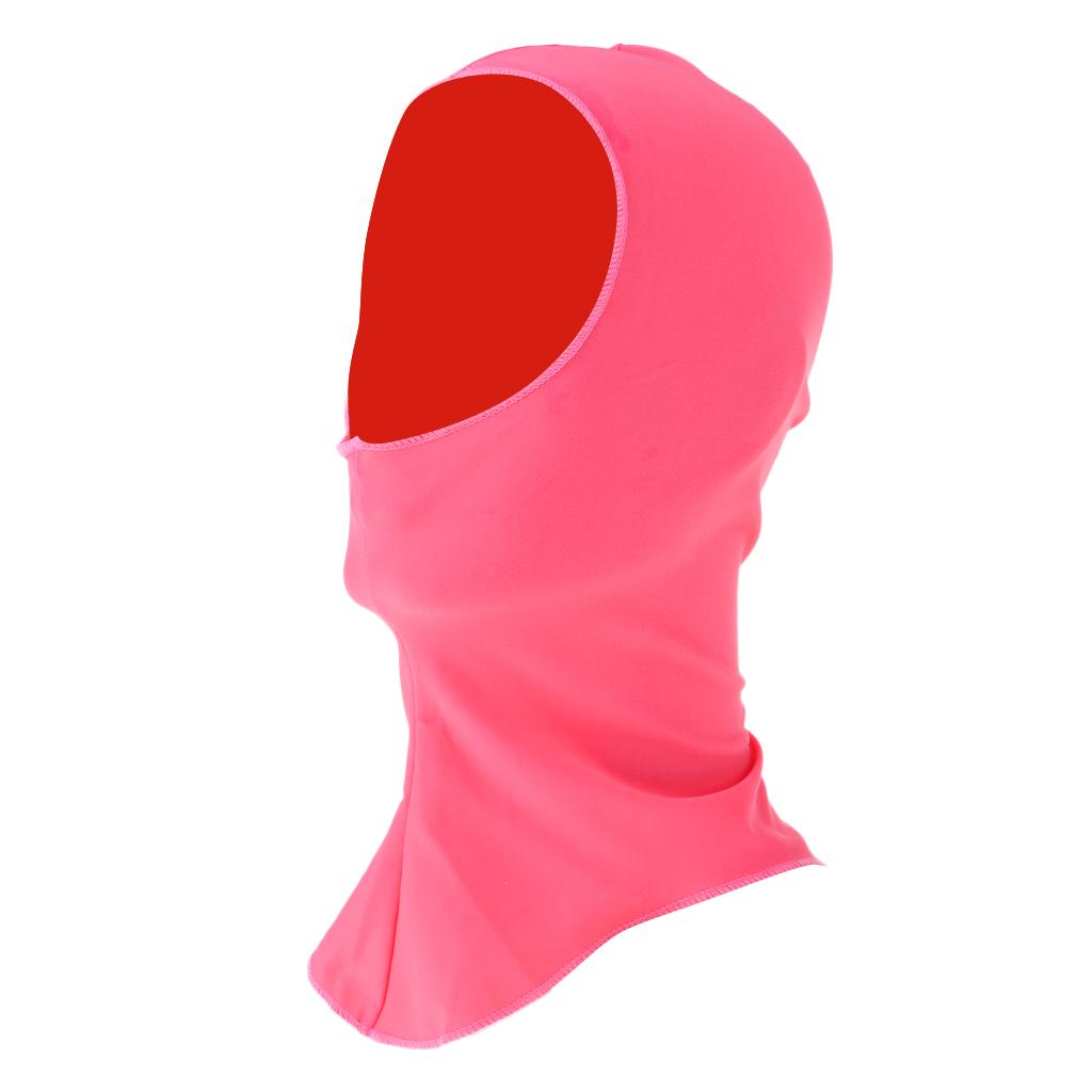 Pool Mask Head Sunblock UV Sun Protection Face Mask Swimming Cap Pink