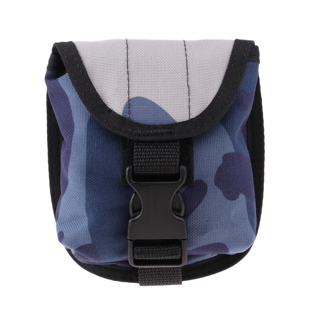 Scuba Diving Weight Pocket Quick Release Buckle Strap Pouch Blue Camo