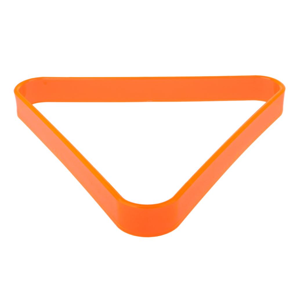 Heavy Duty Billiards Table Plastic Triangle 8 Balls Rack Accessory Orange