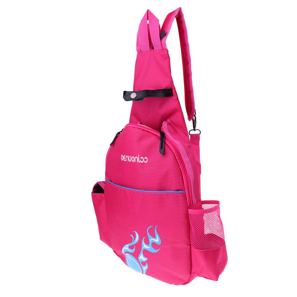 Waterproof Tennis Racket Backpack Abrasion Resistance Badminton Bag Rose Red