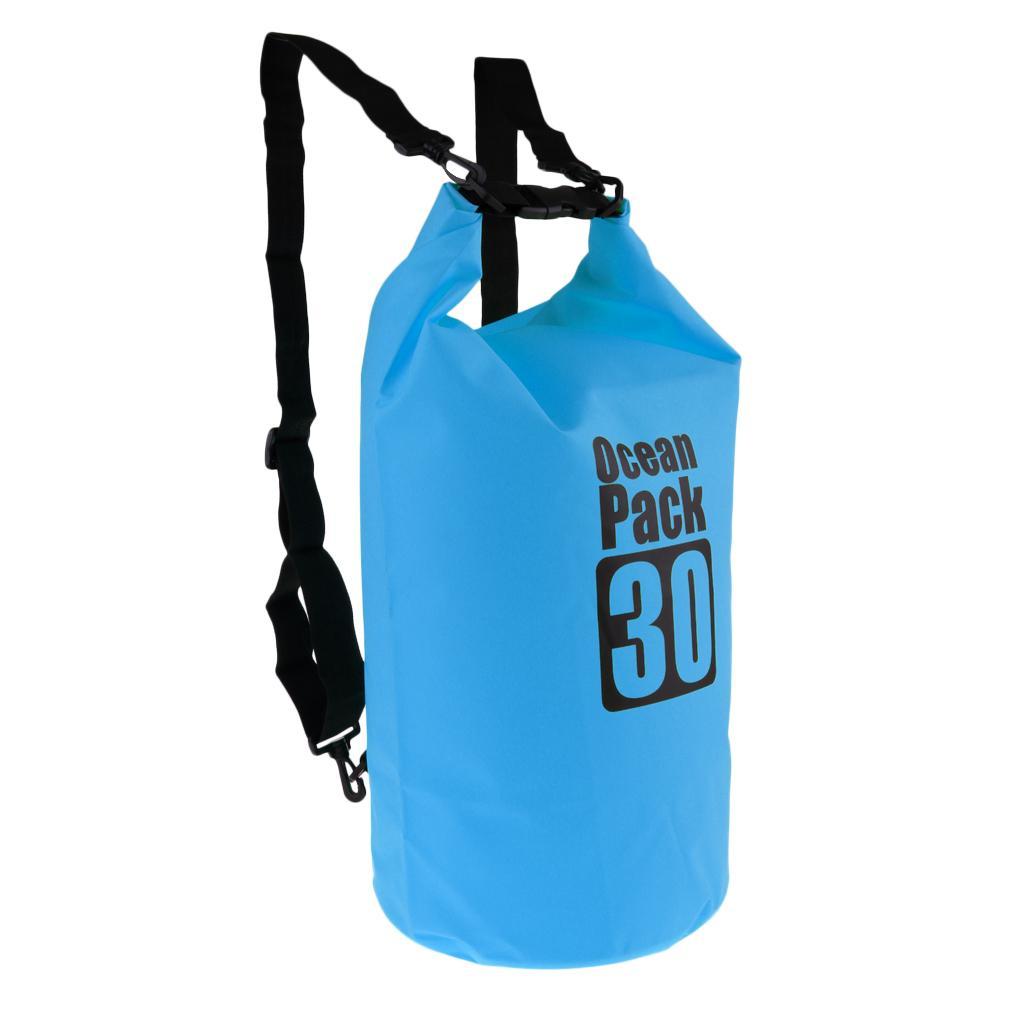30L Waterproof Dry Storage Bag Shoulder Backpack for Kayak Sailing Swimming