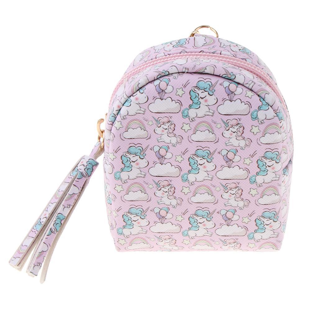Girls Cute Unicorn Coin Bag Change Purse Mini Backpack Key Ring Pouch