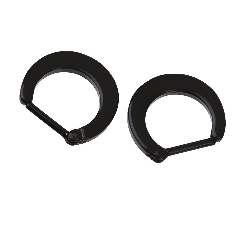 1Pair Septum Clicker Nose Ring Plain Black Nose Piercing Jewelry 316L Steel