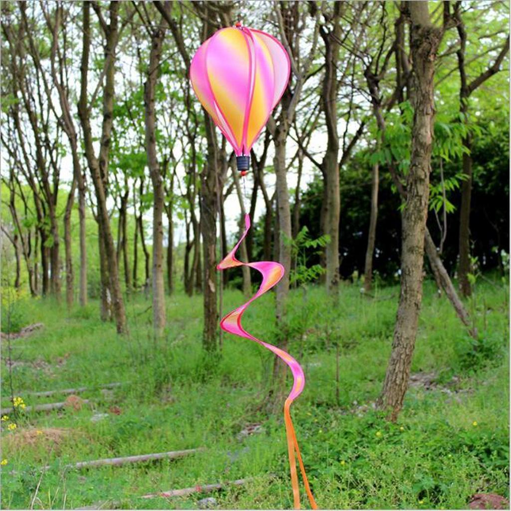 Heißluftballon Wind Spinner Streifen Garten Hof Dekor
