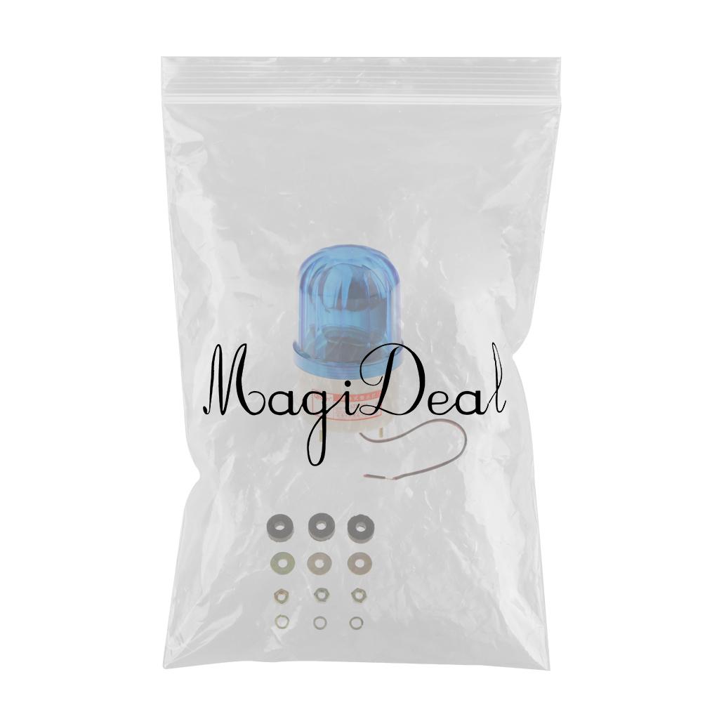 DC24V 10W Industrial Safety Rotary Lamp Strobe Signal Warning Light Blue