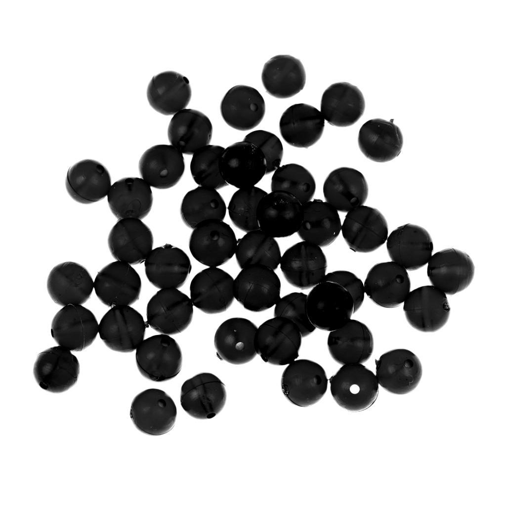 8mm 50x Angeln Haken Stöpsel Wirbel Gummi Perlen Köder Halter Tackle
