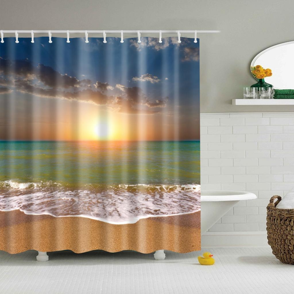 Flamingo Print Shower Curtain Bathroom Liner Bath Set Hanging Panel Sheer #7