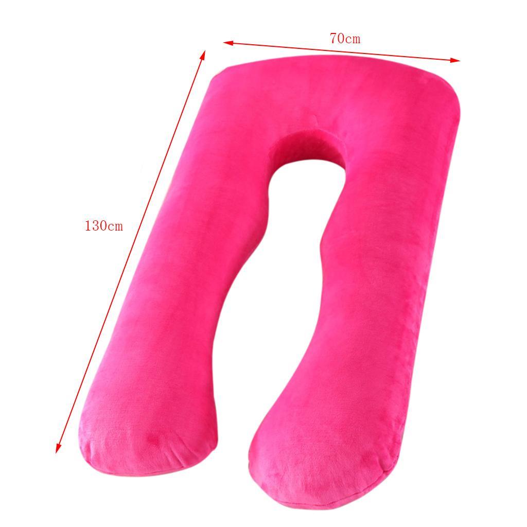 U Shape Removable Flannel Body Pillowcase for Maternity Pregnancy Support