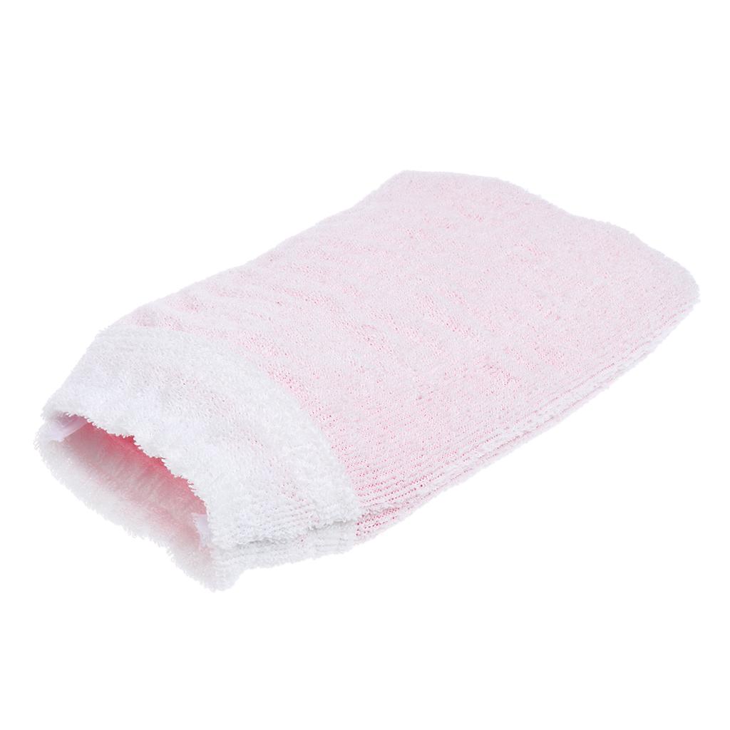 3 Pieces Bath Glove Shower Towel Mitt Back Body Scrub Exfoliating  Pink