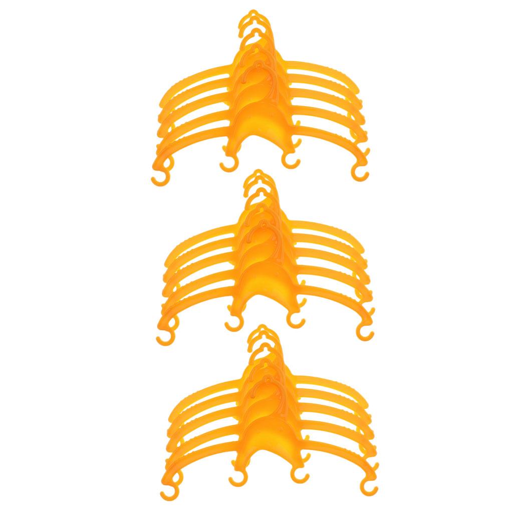 15 Pcs Baby Children Kids Clothes Coat Hangers Notched Trousers Garment Orange