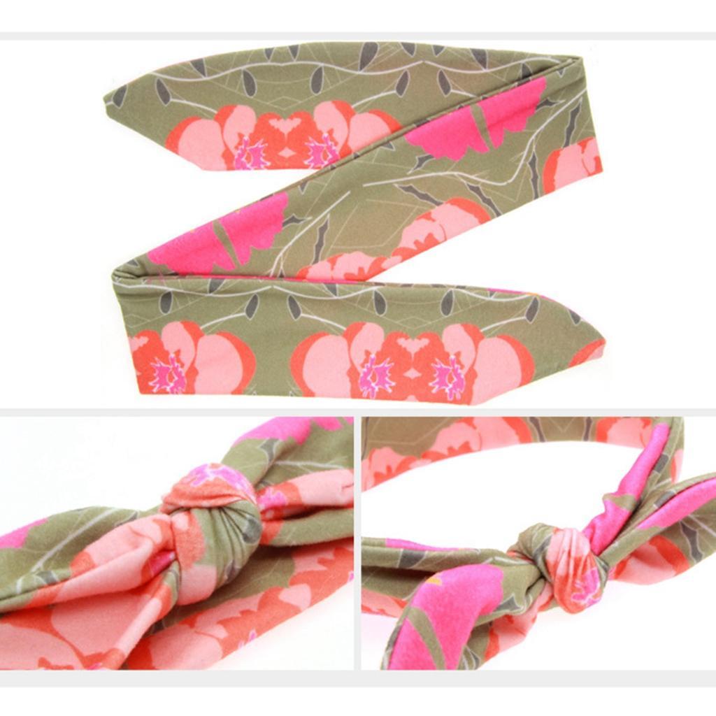 Mom and Me Matching Rabbit Ears Hair Bands Bowknot Tie Headband Photo Prop Gift