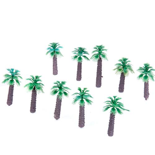 10pcs 2 inch Model Palm Trees Layout Train Scale 1/400