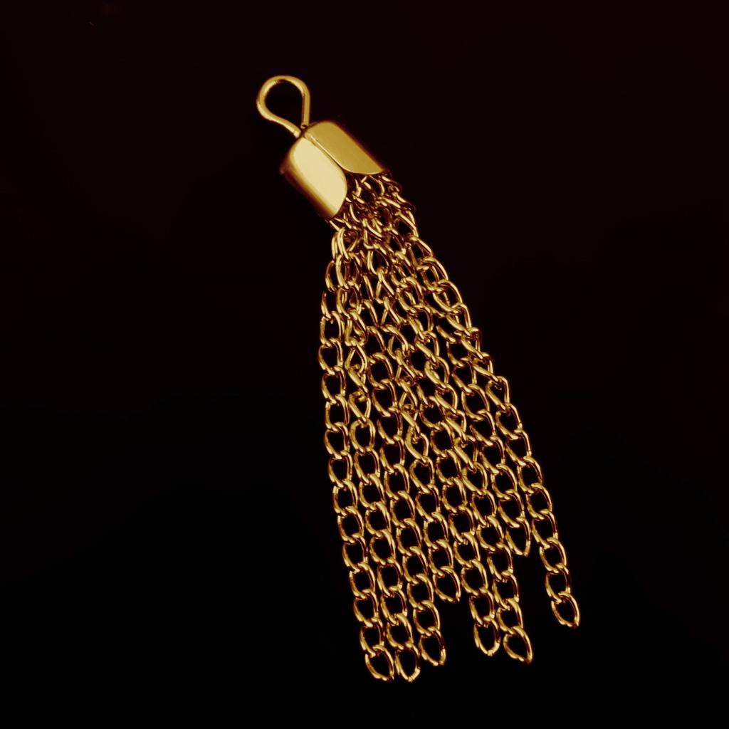 12pcs Golden Tassel Pendants Charms Jewelry Craft Making DIY