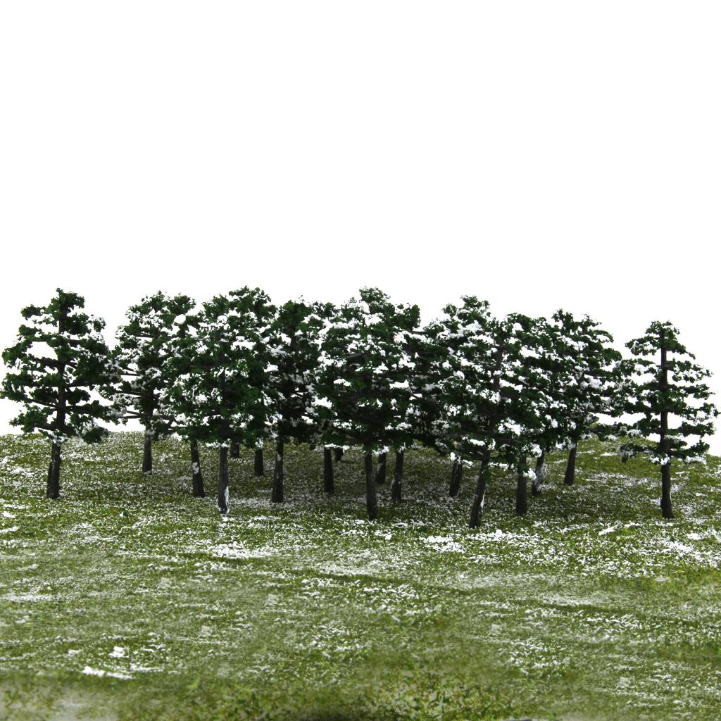 Model Tree Train Set Plastic Trunks Snow Scenery Landscape 1:100 20PCS 