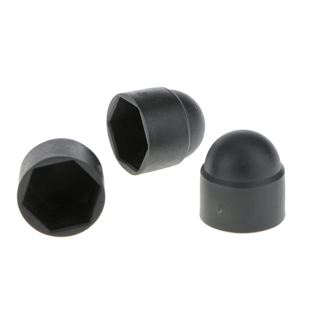 10pcs M12 Black Dome Bolt Nut Protection Caps Cover Hexagon Screws