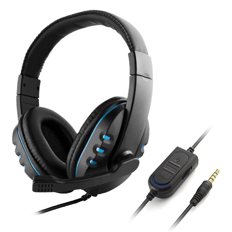 Surround Sound Stereo PC Gaming Headset & Microphone 3.5mm with Mic  blue