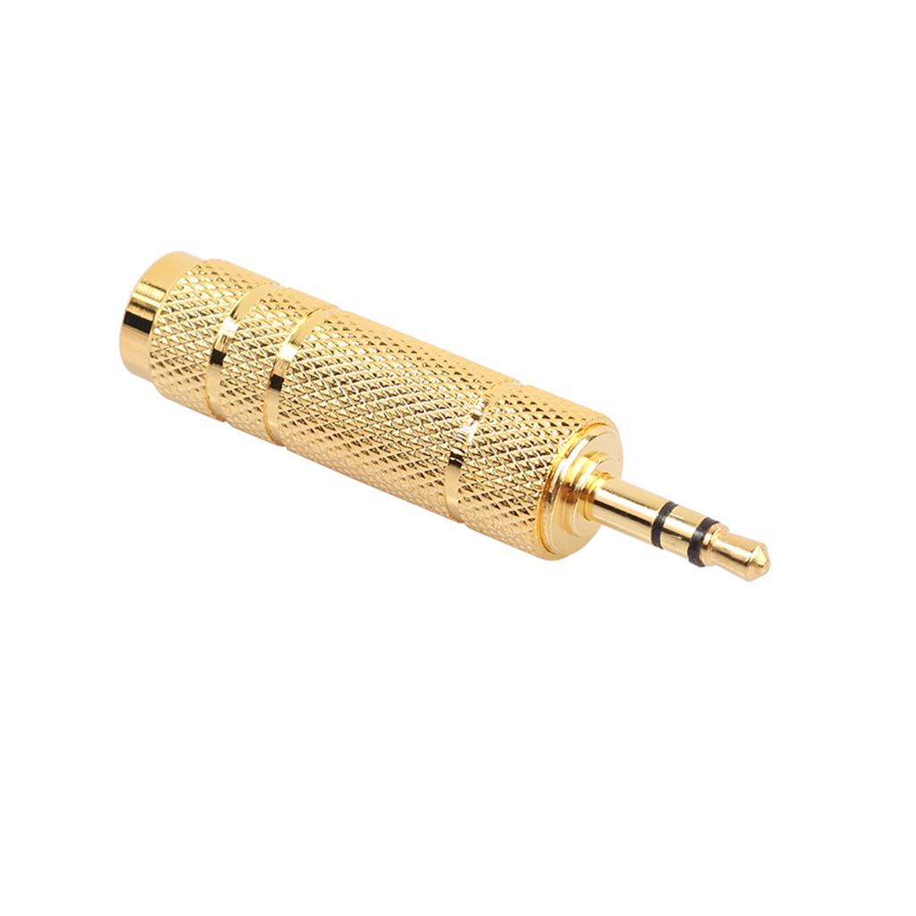 4 Pieces 6.35mm 1/4" to 3.5mm 1/8" M/F Jack Stereo Audio Adapter Converter for Headphone MIC