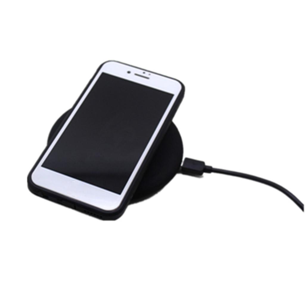 Wireless Charger Thin Circular Qi Charging Pad for iPhone X Samsung S8 Black