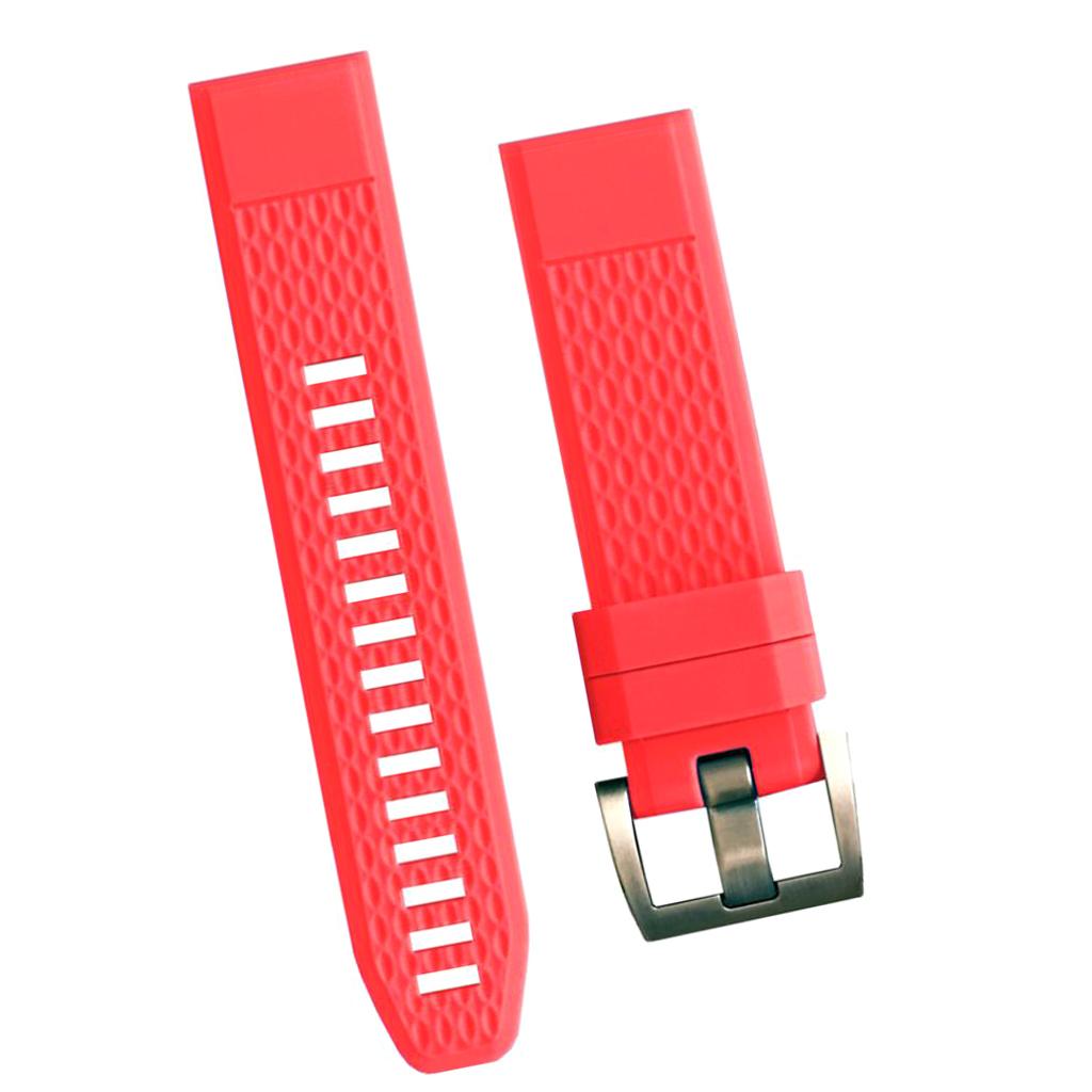For Garmin fenix 5S Sports Replacement Silicone Wrist Watch Band Strap Red