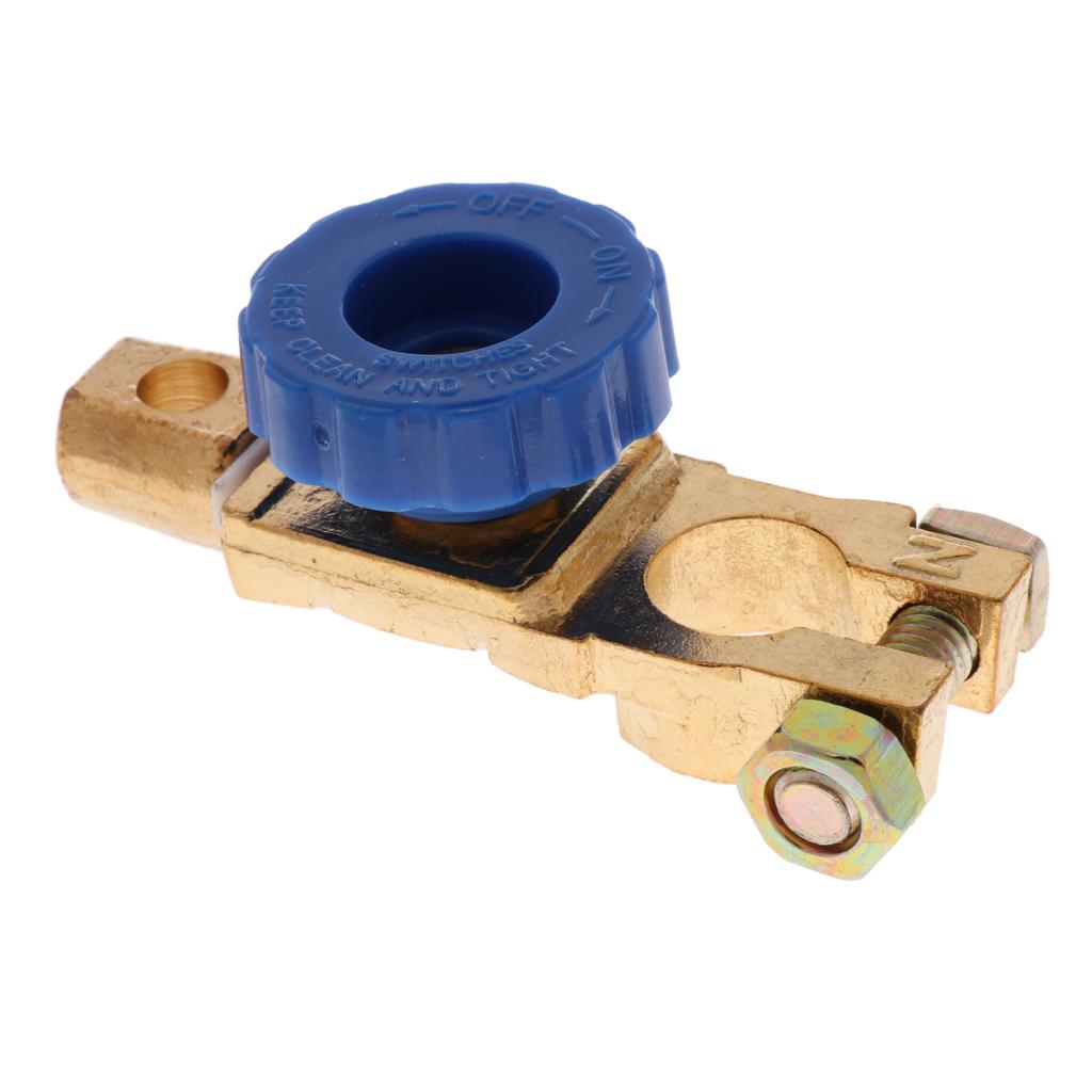 Terminal Quick Cut-off Disconnect Master Kill Shut Switch Side Post blue