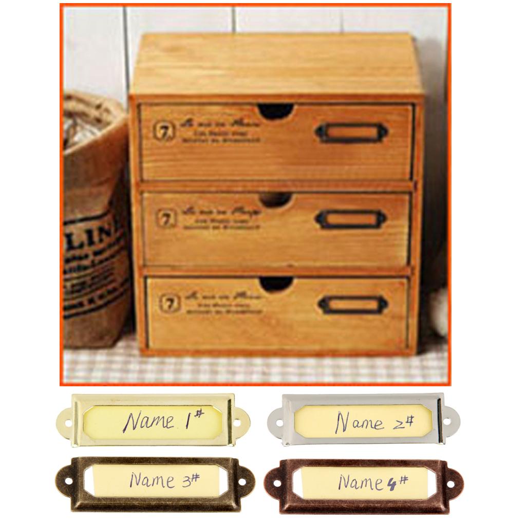 50x Drawer Home Cabinet Frame Label  Tag Pull Handle File Name Card Holder c