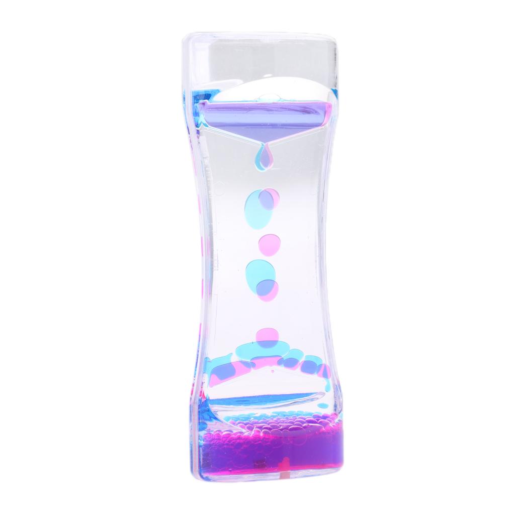 Floating Color Mix Oil Liquid Bubbler Motion Timer Hour Glass Blue Purple