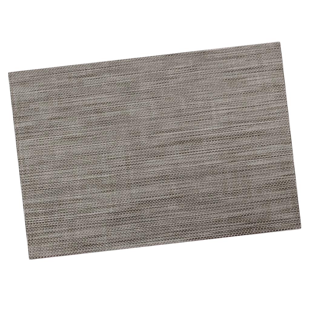 Home Dining Room Weave Woven Placemat Table Heat Insulation Place Mat -Brown