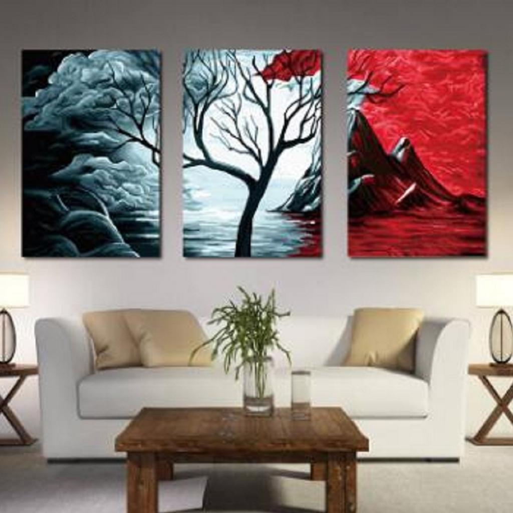 3 Panels Canvas Decor Wall Art Painting Picture Home Decor Abstract 40x60cm