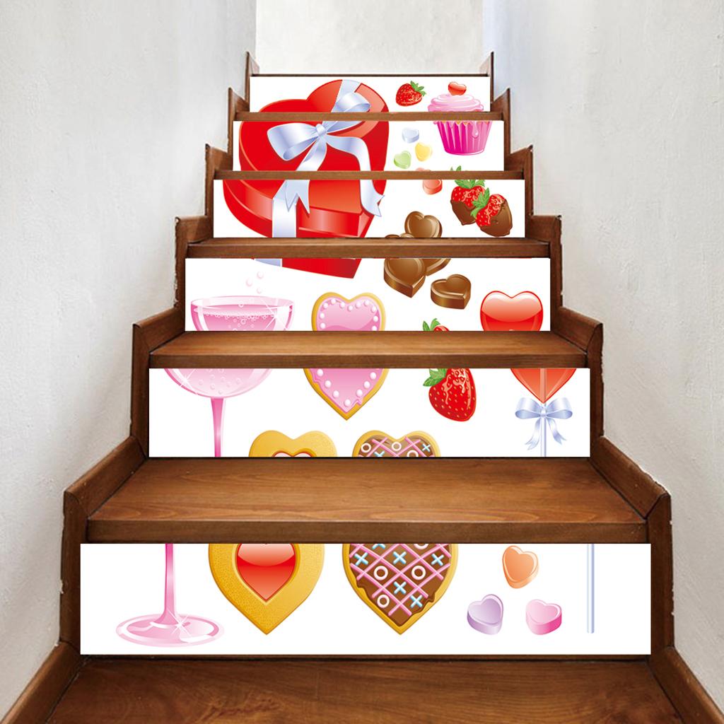 Stair Decals Wall Sticker Arts Stickers Vinyl Home Decor Valentine's Day #4