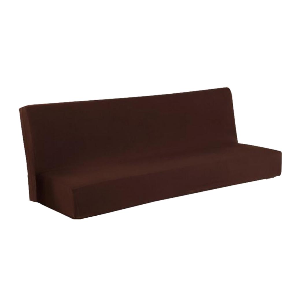 Solid All-inclusive Sofa Cover Sofa Seater Dustproof Elastic Slipcover-Brown