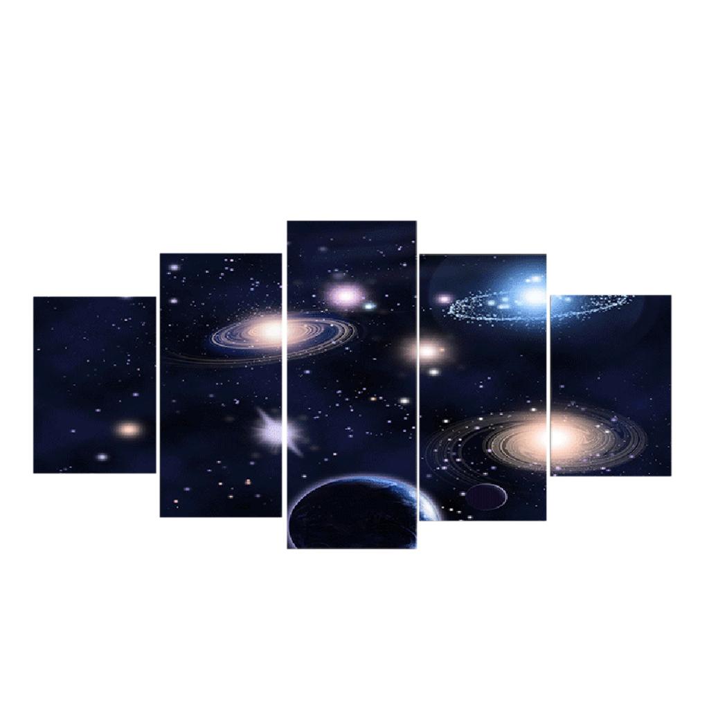 5Pieces Abstract Decorative Painting Universe Series  Milky Way