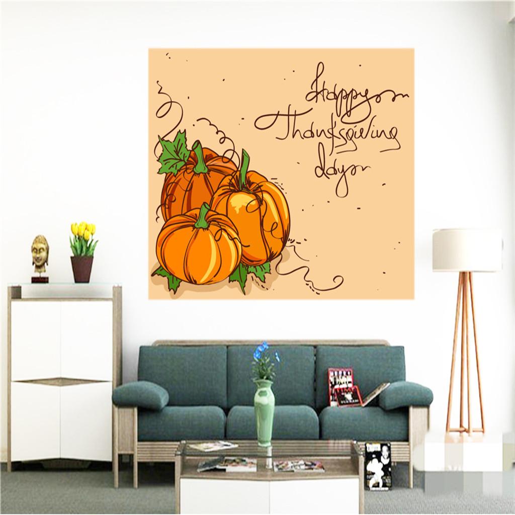 Frameless Modern Oil Painting Wall Art Decal Sticker Panel 60x60cm Pumpkin