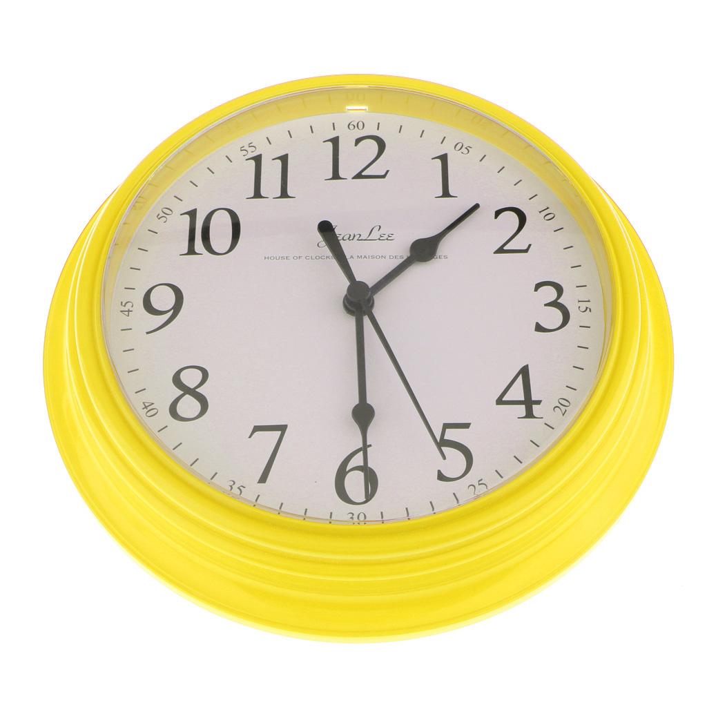 9inch Wall clock Bedroom Living Room Quartz Watch Digital Clock Yellow