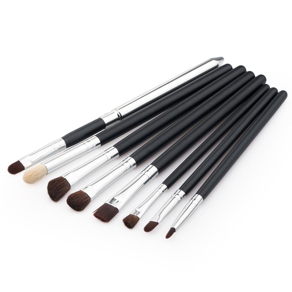 8x Makeup Brushes Set Powder Foundation Eyeshadow Eyeliner Lip Brush Silver