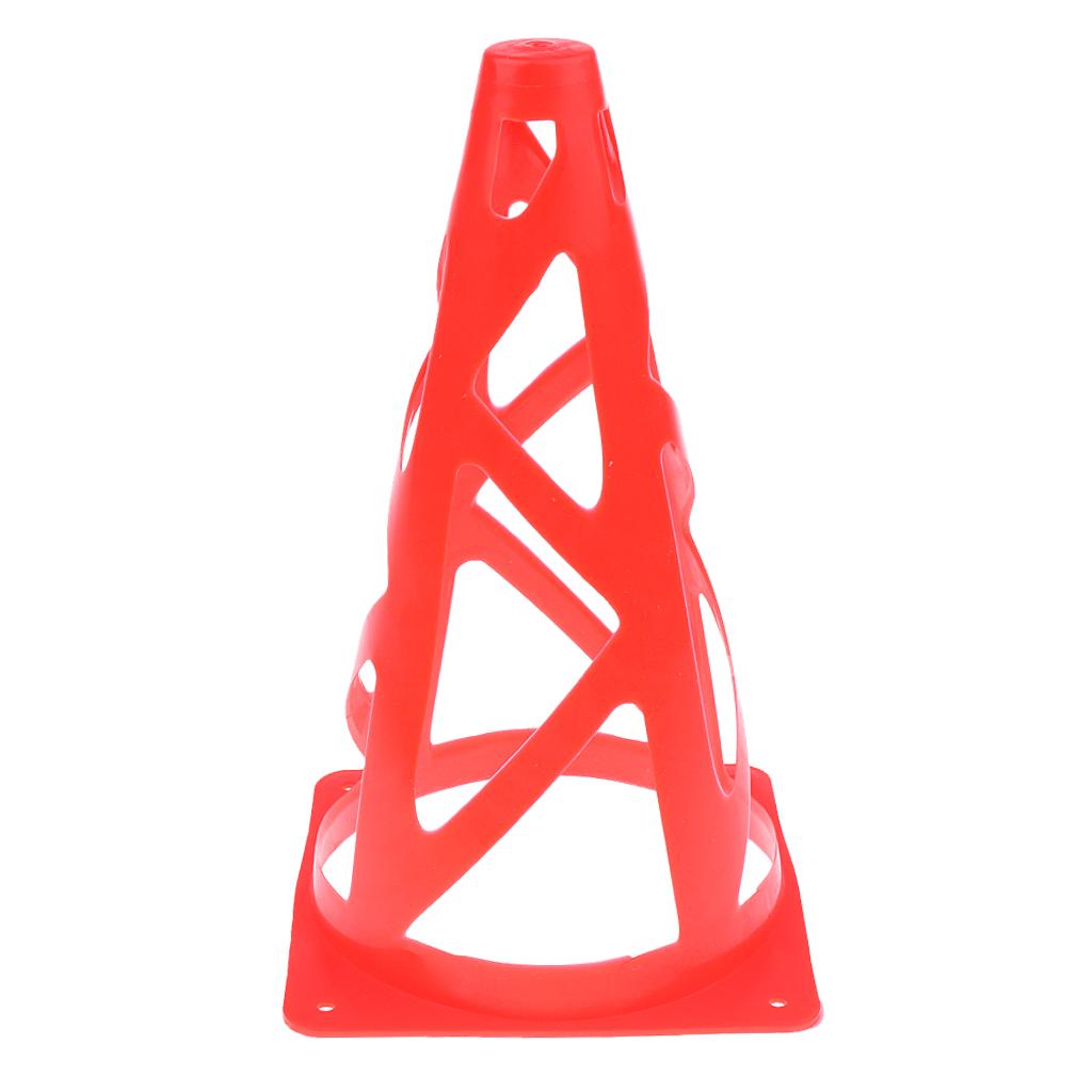 5 Pieces 9" PE Sport Training Traffic Cone for Soccer Football Basketball Red