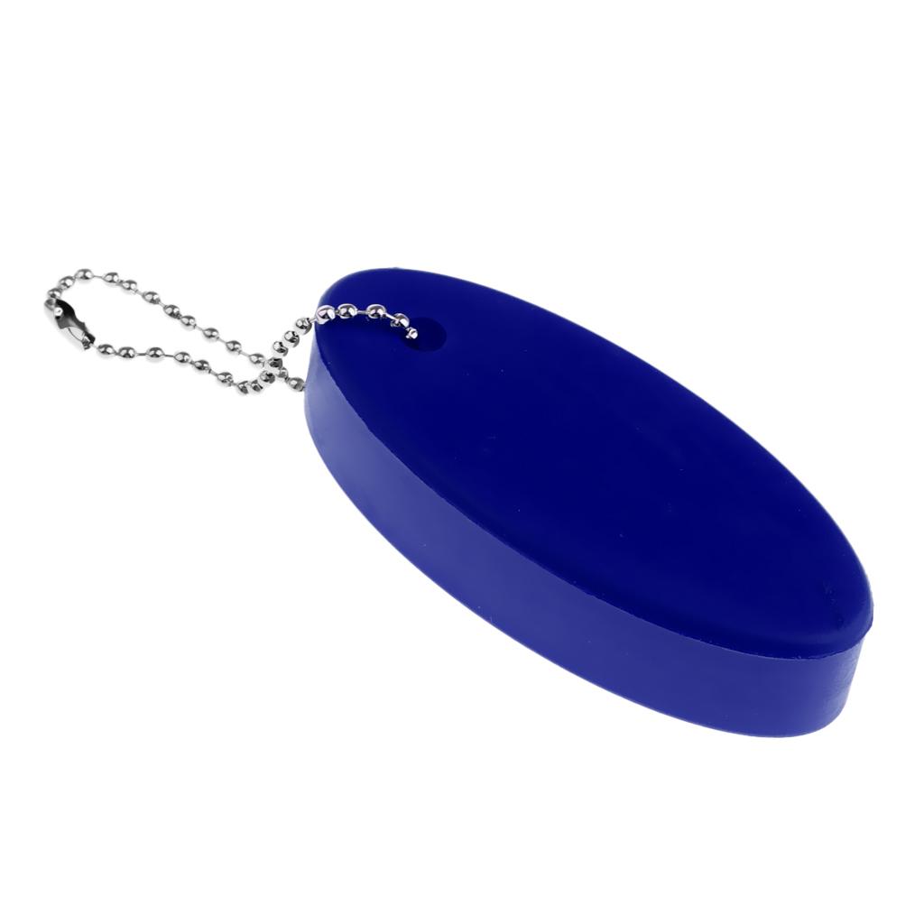 Water Sports Foam Floating Oval Keychain Keyring Water Key Float Buoy Blue