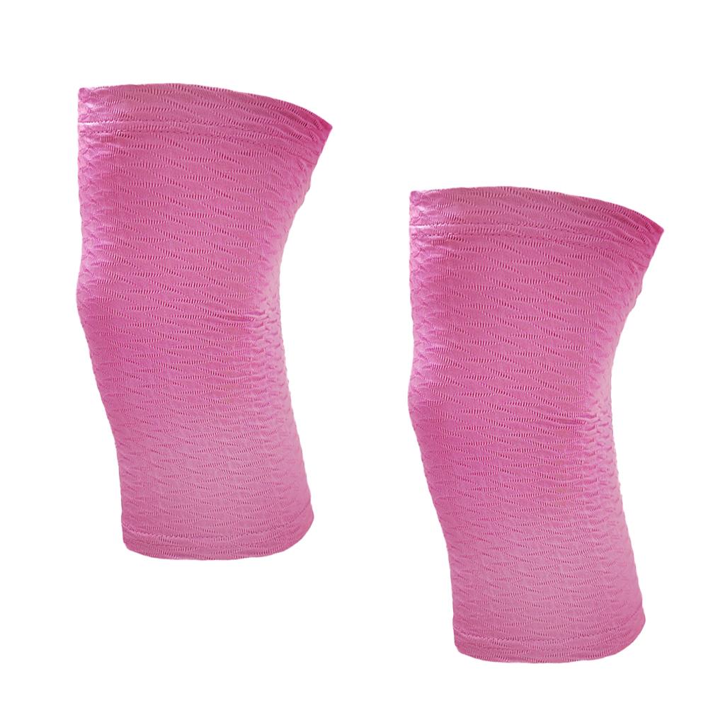 Knee Brace Support Breathable Compression Protector Knee Sleeve Rose Red M