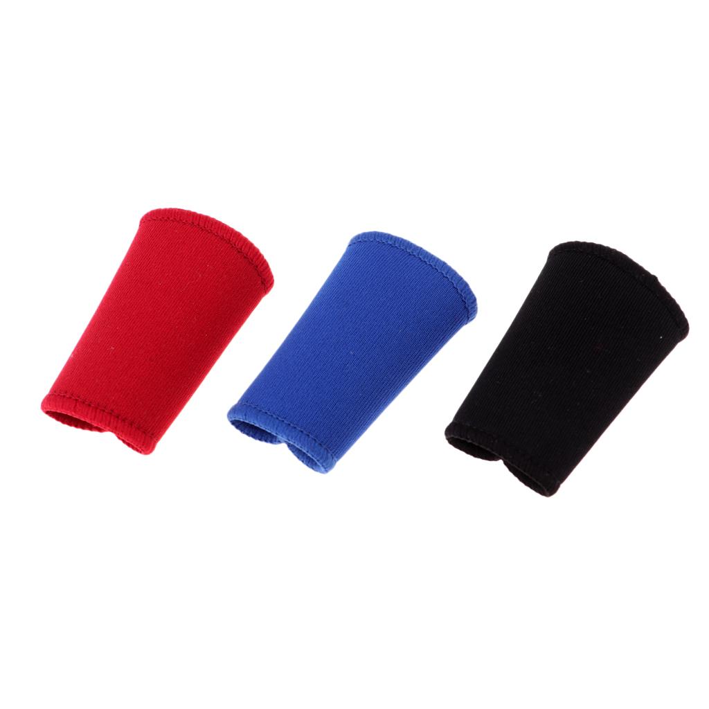 3Pieces Elastic Finger Sleeves Support Braces Height 53mm