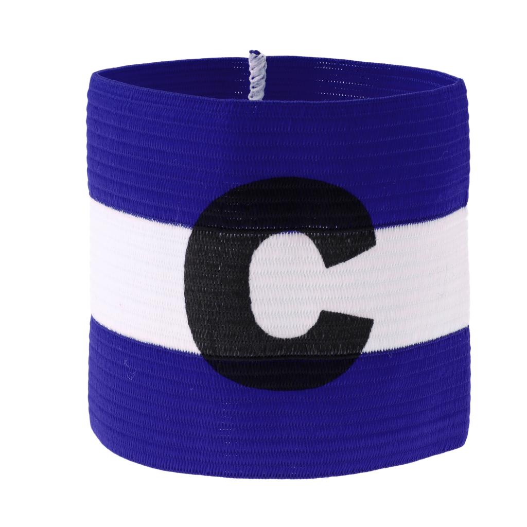 Football Soccer Sports Arm Adjustable Bands Captain Armband #1 blue