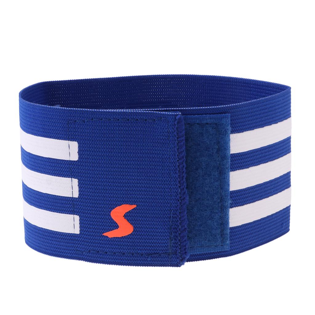 Football Soccer Sports Arm Adjustable Bands Captain Armband #2 blue