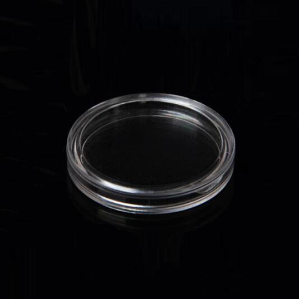 100pcs Clear Coin Capsules Containers Boxes Holders 26mm