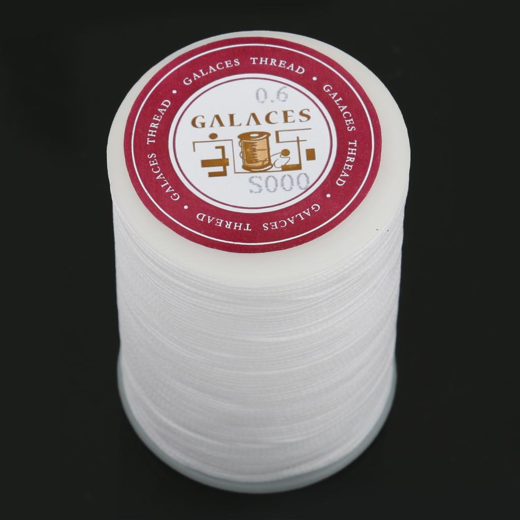 Leather Craft Handwork Sewing Round Wax String Thread 0.6mm White