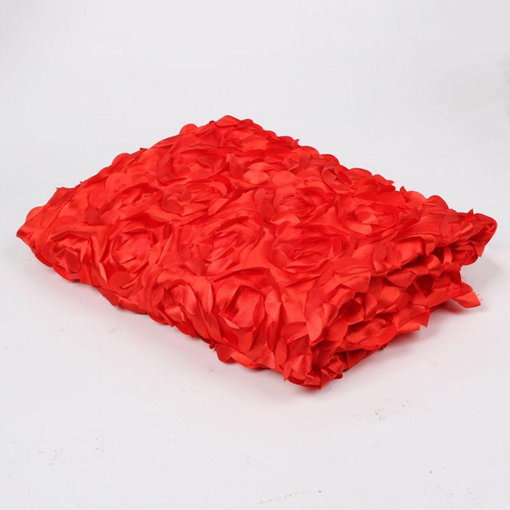 Newborn Baby 3D Rose Blanket Photography Photo Props Backdrop Red