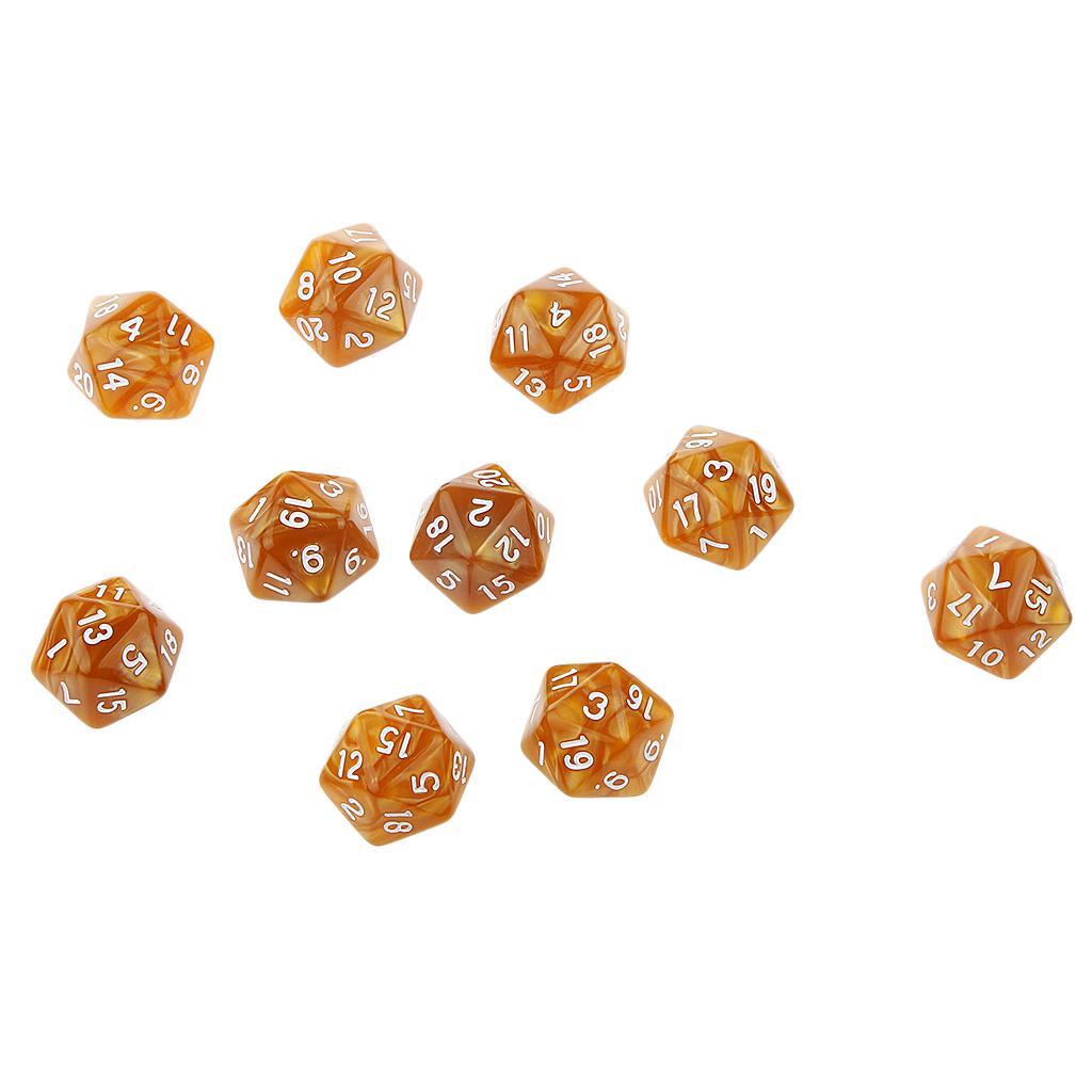 25 x 25 x 25mm 10 Stück Zwanzig Seitig D20 Digital-Würfel TRPG Spielwürfel